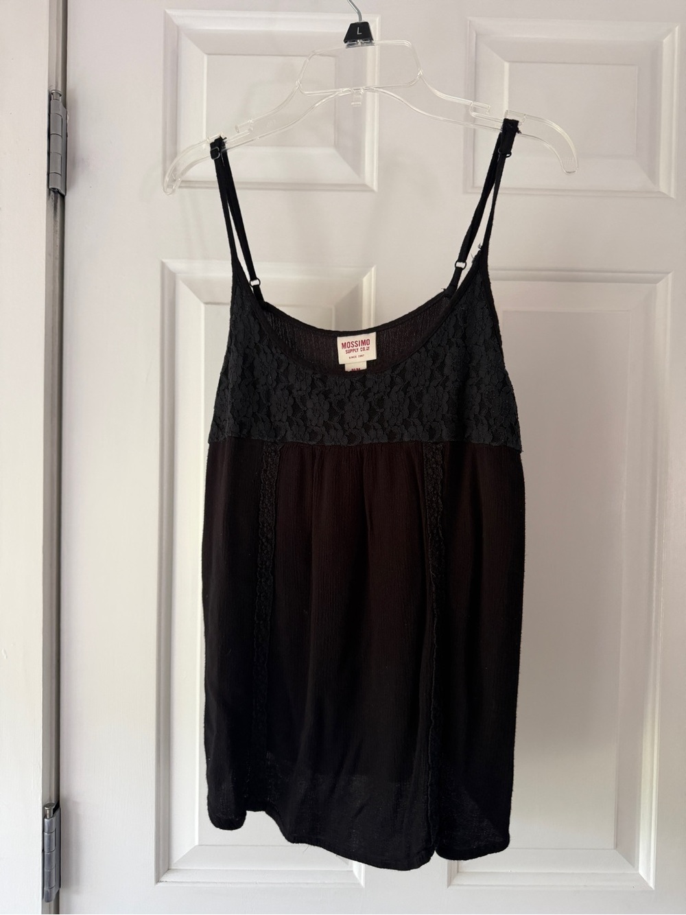 Massimo Black Lace trimmed tank